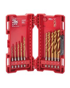 MLW48-89-4859 image(1) - Milwaukee Tool SHOCKWAVE Impact Duty RED HELIX Titanium Metric Drill Bit Set &hyphen; 10PC