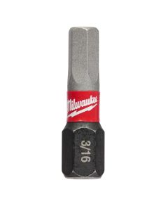 MLW48-32-4707 image(0) - Milwaukee Tool SHOCKWAVE Impact Hex 3/16" Insert Bits (Bulk 25)