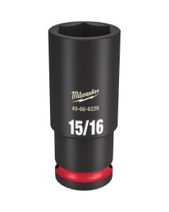 MLW49-66-6229 image(1) - Milwaukee Tool SHOCKWAVE Impact Duty 1/2"Drive 15/16" Deep 6 Point Socket