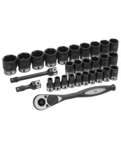 GRE82629M image(0) - 1/2" Dr. 29pc Metric Duo-Socket Set - 6 Pt.