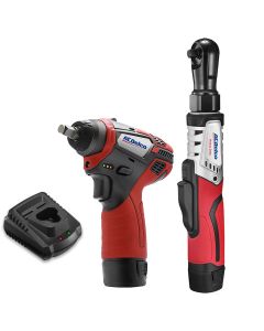 ACDelco ARW12103-K1 G12 Series 12V Cordless Li-ion 3/8" Brushless Rachet Wrench & Impact Wrench Combo Tool Kit with 2 Batteries