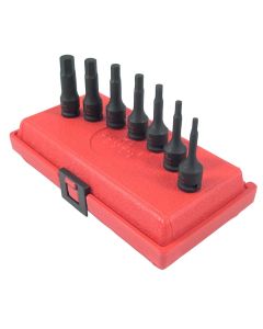 SUN3648 image(0) - 3/8" DR. 7PC METRIC IMPACT HEX DRIVER SET