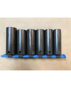 WRIS4906MM image(0) - 6PC Custom 1/2" Dr. Deep Impact Socket Set