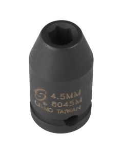 SUN8045M image(0) - SOCKET IMPACT 4.5MM 1/4IN. DRIVE STD 6 POINT