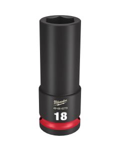 MLW49-66-6279 image(0) - Milwaukee Tool SHOCKWAVE Impact Duty 1/2"Drive 18MM Deep 6 Point Socket