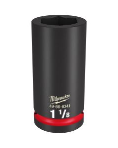 MLW49-66-6341 image(0) - Milwaukee Tool SHOCKWAVE Impact Duty 3/4"Drive 1-1/8" Deep 6 Point Socket