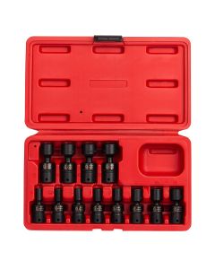 SUN1814 image(0) - SOCKET SET IMPACT 1/4IN. DRIVE 12 PC UNIV METRIC