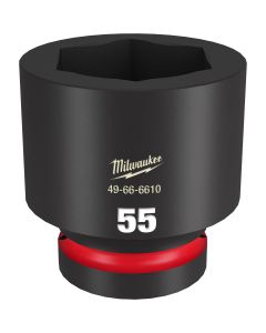 MLW49-66-6610 image(0) - Milwaukee Tool SHOCKWAVE Impact Duty  1"Drive 55MM Standard 6 Point Socket