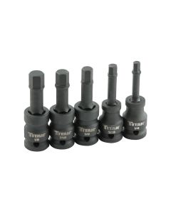 TIT42925 image(0) - 5-PC 1/2" DR SAE HEX IMPACT BI