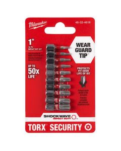 MLW48-32-4618 image(1) - Milwaukee Tool 10-Piece SHOCKWAVE Impact Torx&reg; Security Insert Bit Sets (3 Pack)