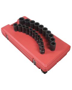 SUN5693 image(0) - 1" Drive 21 Piece SAE Deep Impact Socket Set