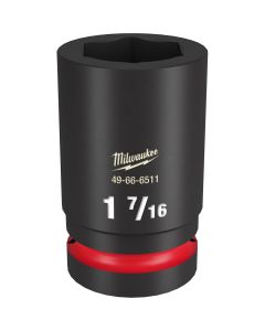 MLW49-66-6511 image(0) - Milwaukee Tool SHOCKWAVE Impact Duty  1"Drive 1-7/16" Deep 6 Point Socket