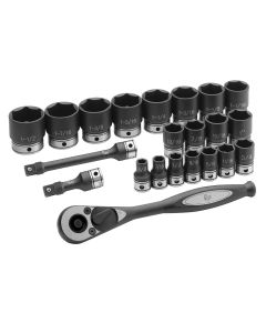 GRE82622 image(0) - 1/2" Dr. 22pc Fractional Duo-Socket Set - 6 Pt.