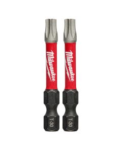 MLW48-32-4914 image(0) - Milwaukee Tool SHOCKWAVE 2" Impact Torx T30 Power Bits (2PK)