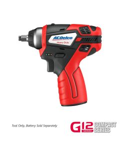 ACDARI12104T image(0) - ACDelco G12 Series 12V Cordless Li-ion 3/8" 90 ft-lbs. Impact Wrench - Bare Tool Only