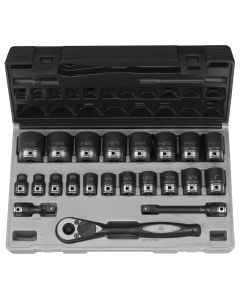 GRE82222 image(0) - 1/2" Dr. 22pc Fractional Duo-Socket Set - 12 Pt.