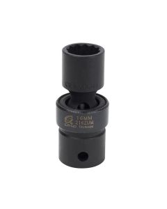 SUN216ZUM image(0) - 1/2" Dr 16mm 12 Point Deep Universal Impact socket