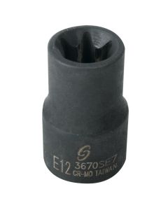 SUN3670SE7 image(0) - 3/8" Dr. External Star Impact Socket E12