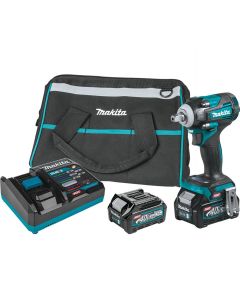 MAKGWT05D image(0) - 40V max XGT® Brushless Cordless 4-Speed 1/2" Sq. Drive Impact Wrench Kit w/ Detent Anvil, var. spd., rev., L.E.D. Light, bag (2.5Ah)