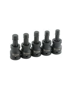 TIT44505 image(0) - 5-PC 3/4" DR METRIC HEX IMPACT