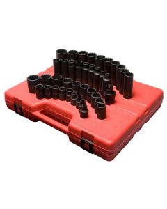 SUN2699 image(0) - 39PC 1/2"DR METRIC MASTER IMPACT SOCKET SET